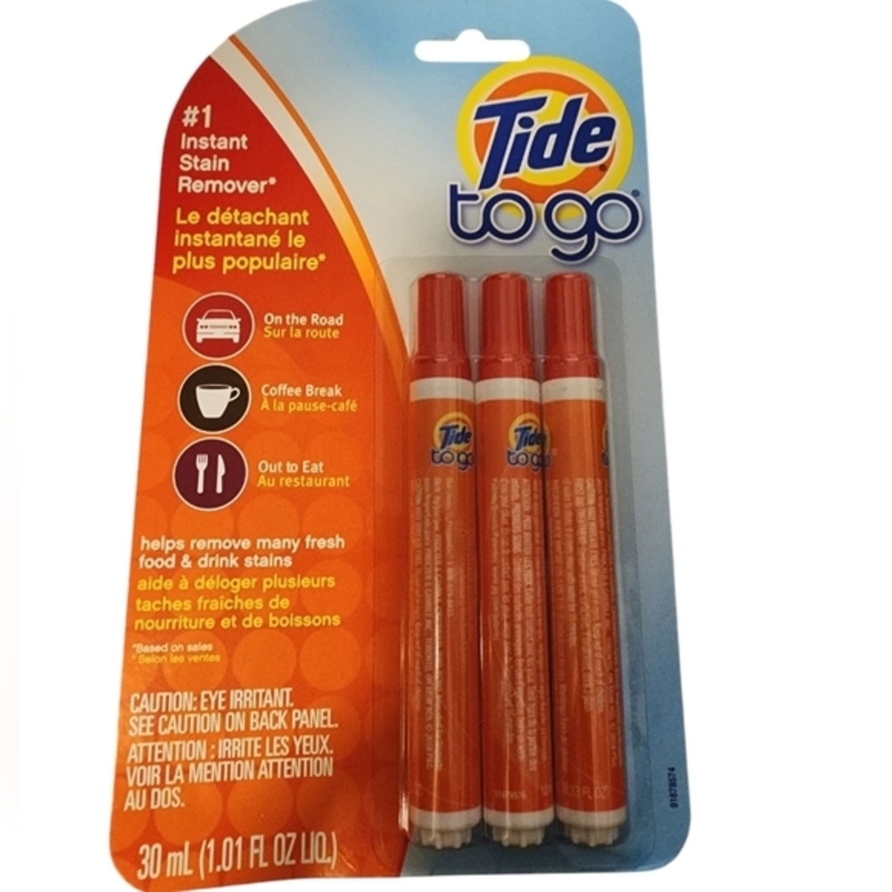 Tide‎ To Go instant stain remover pens. 3 pack. Unopened.